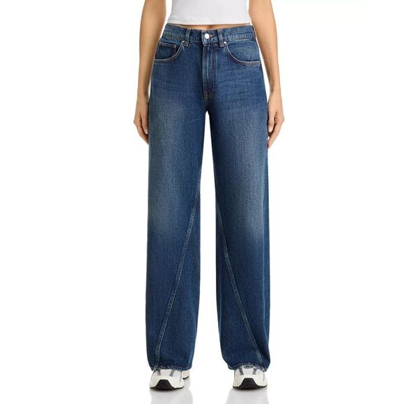 Anine Bing Women's Pants Sz 26 Brie Wide Leg Jeans in Navy - Picture 7 of 11